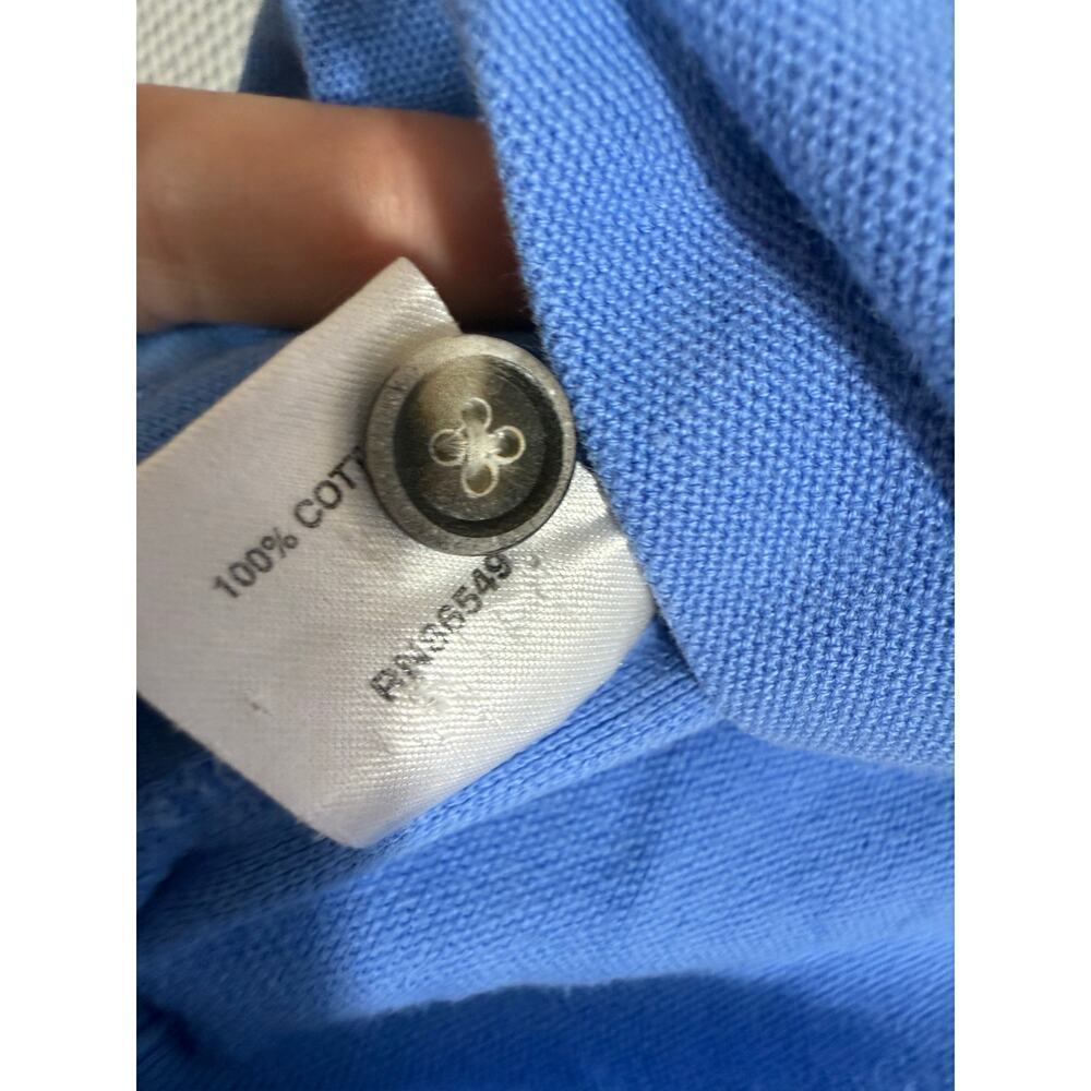 Tommy Bahama Blue Cotton Polo Shirt XL Short Sleeve Casual Comfort - Picture 6 of 7
